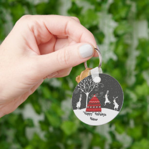 Llavero Cadena de claves Hoppy Hoppy Holidays de los conej