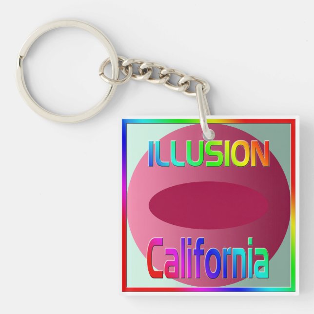 Llavero Cadena de claves "ILLUSION California" (Frente)