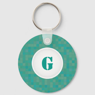 Llavero Cadena de claves inicial personalizada en mosaico 