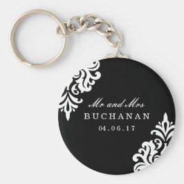 Llavero Cadena de claves Keepsake de la boda de Damask per