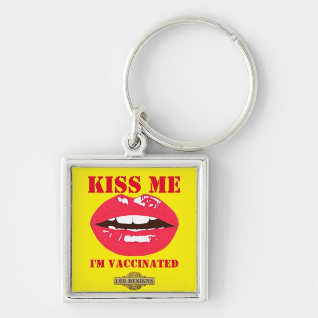 Llavero cadena de claves "KISS ME" (Frente)