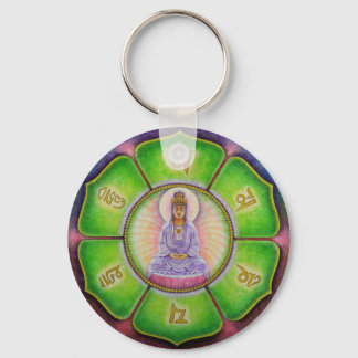 Llavero Cadena de claves Kuan Yin "Om Mani Padme Hum"