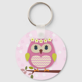 Llavero Cadena de claves Lechuza Princesa Rosa 02