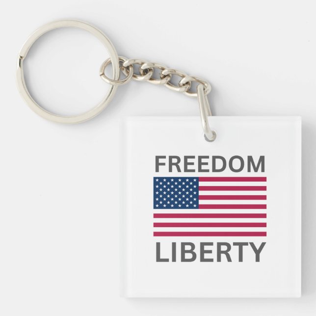 Llavero Cadena de claves Libertad de Bandera de Estados Un (Frente)