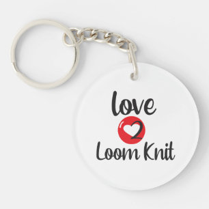 Llavero Cadena de claves Love 2 Loom Knit