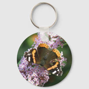 Llavero Cadena de claves Mariposa y Buda del Almirante Roj
