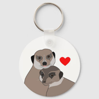 Llavero Cadena de claves "Meerkats in Love"