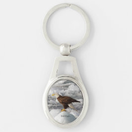 Llavero Cadena de claves metalizado del águila calva
