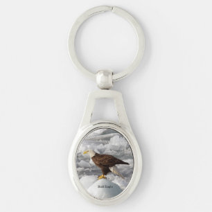 Llavero Cadena de claves metalizado del águila calva