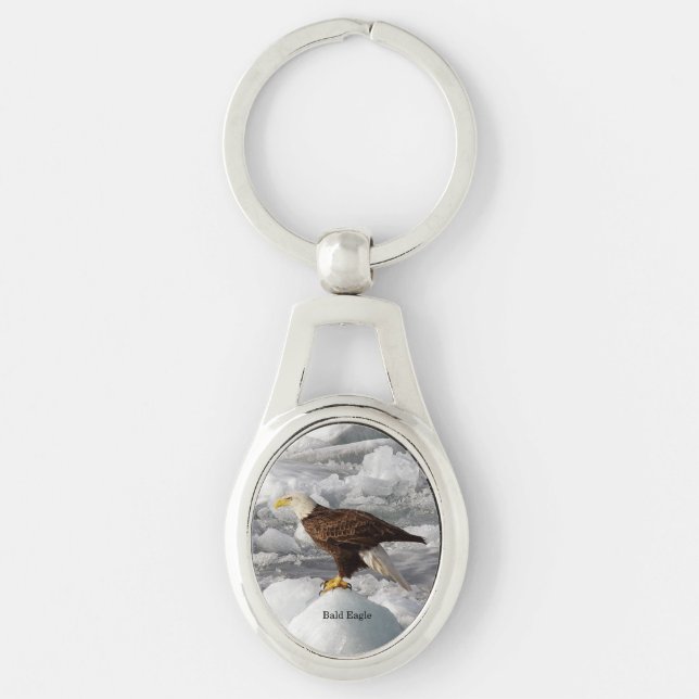 Llavero Cadena de claves metalizado del águila calva (Anverso)