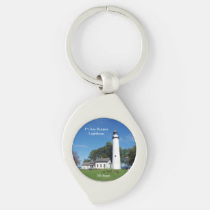 Llavero Cadena de claves metalizado del faro de Aux Barque