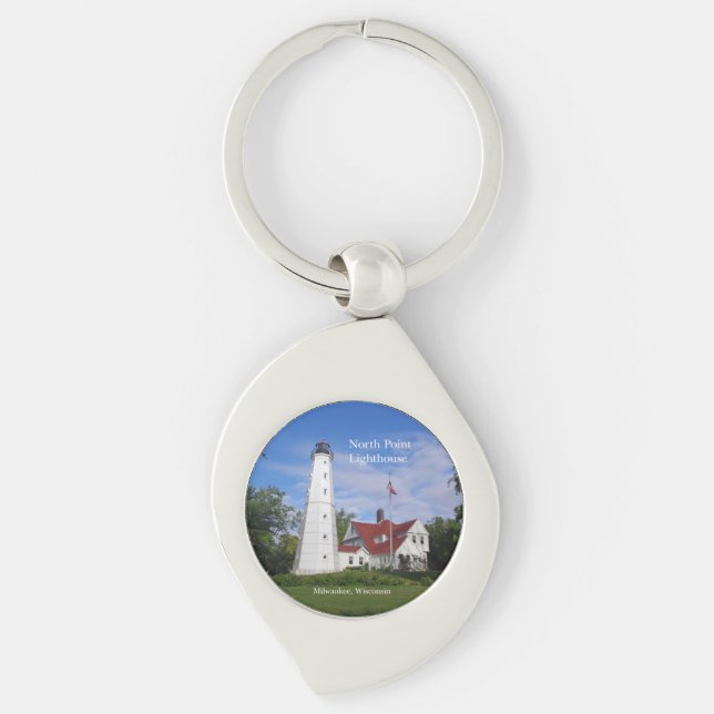 Llavero Cadena de claves metalizado del faro de North Poin (Anverso)