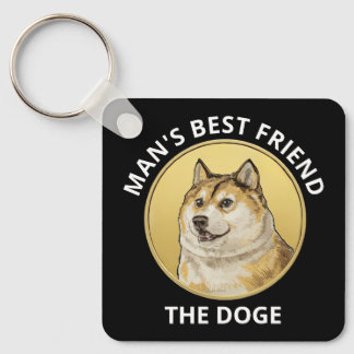 Llavero Cadena de claves Metalizado para perros Dogecoin