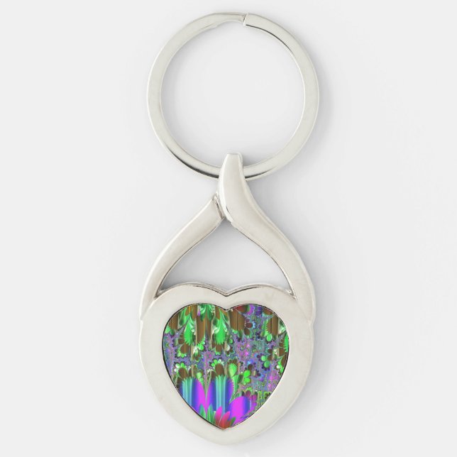 Llavero Cadena de claves Metalizado Vivid Pink Purple y Gr (Anverso)