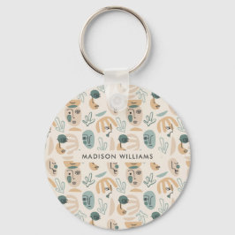 Llavero Cadena de claves Minimalistas modernas monograma