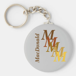 Llavero Cadena de claves - Monograma con apellido