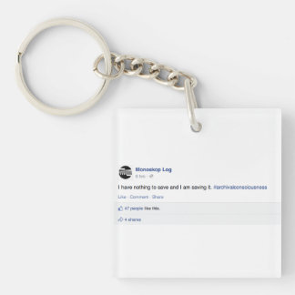 Llavero Cadena de claves Monoskop "No tengo nada que salva