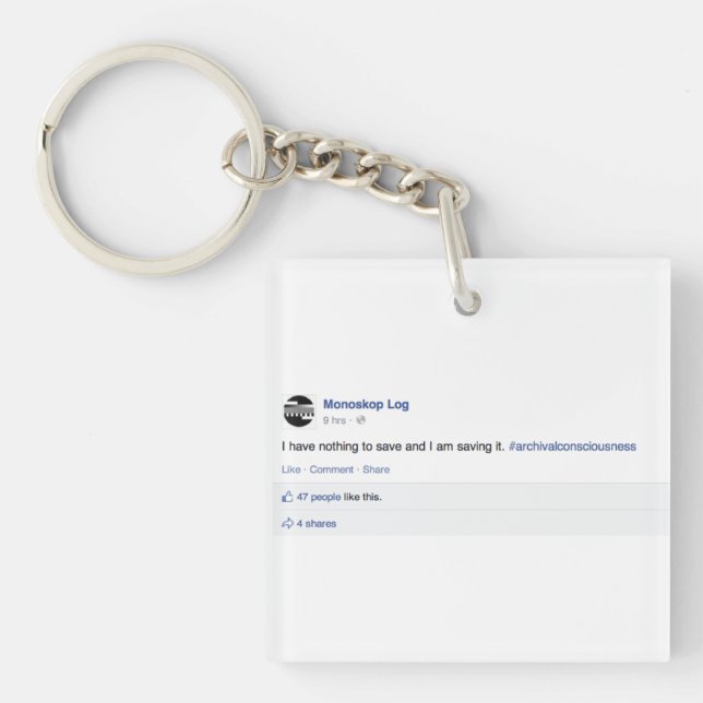 Llavero Cadena de claves Monoskop "No tengo nada que salva (Frente)