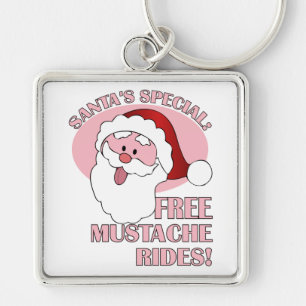 Llavero Cadena de claves Mustache Rides de Santa