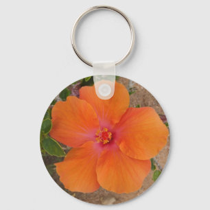 Llavero cadena de claves naranja Hibiscus