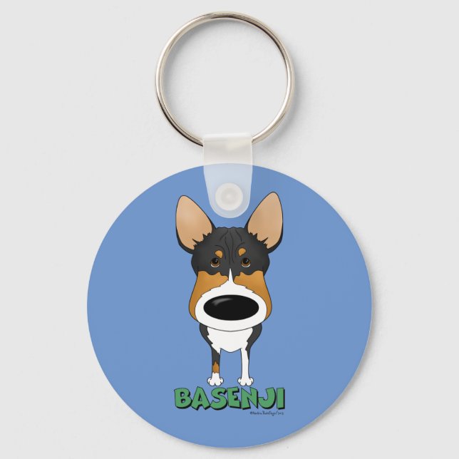 Llavero Cadena de claves Nothin' Butt Basenjis (Anverso)