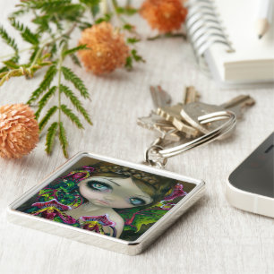 Llavero Cadena de claves "Orquídea Dragón"