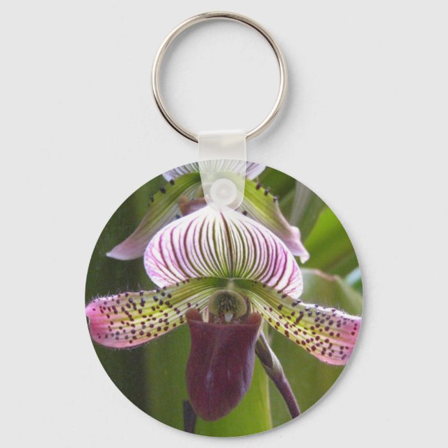 Llavero Cadena de claves orquídea única (Anverso)