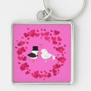 Llavero Cadena de claves para aves de amor de Valentine