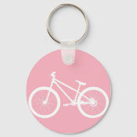 Cadena de claves para bicicletas de cosecha rosa y