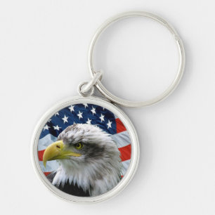 Llavero Cadena de claves Patriotic Bald Eagle
