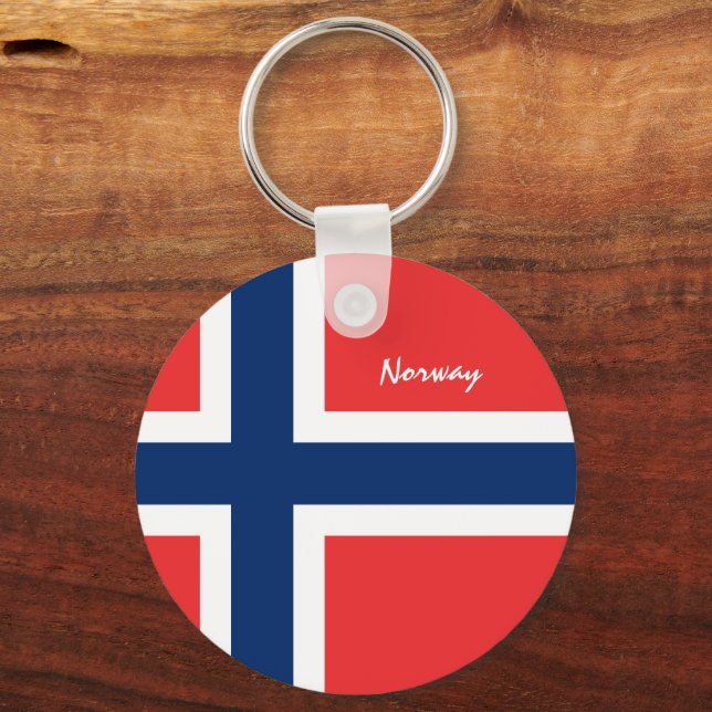 Llavero Cadena de claves patriótica de Noruega, bandera no (Anverso)