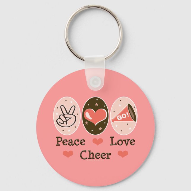 Llavero Cadena de claves Peace Love Cheer (Anverso)