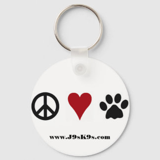 Llavero Cadena de claves Peace-Love-Paws