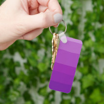 Cadena de claves personalizable de color púrpura O