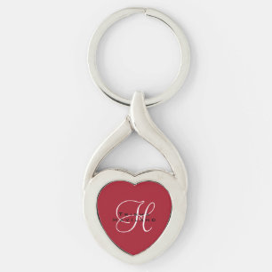 Llavero Cadena de claves personalizada con monograma HAMby