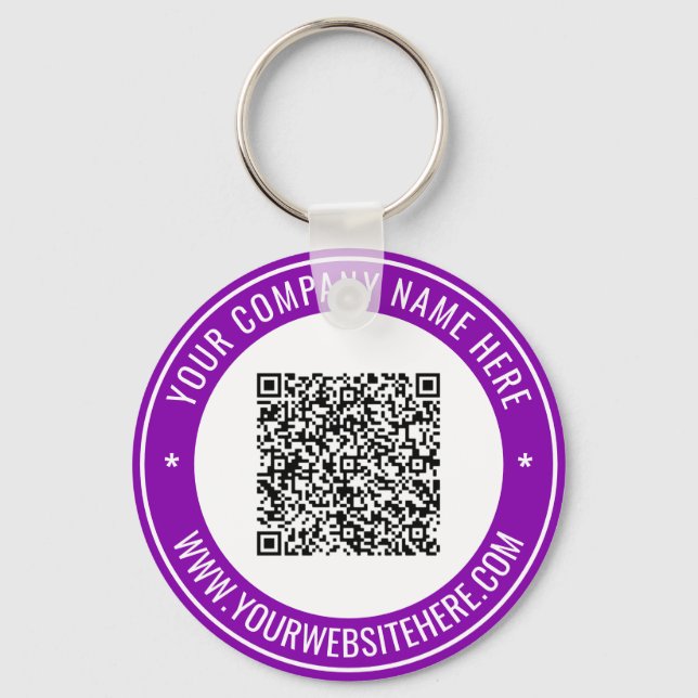 Llavero Cadena de claves personalizada con su código QR y  (Anverso)