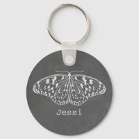 Cadena de claves personalizada de mariposa inspira