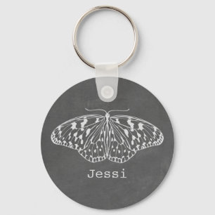 Llavero Cadena de claves personalizada de mariposa inspira