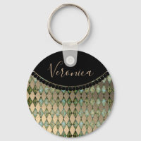 Cadena de claves personalizada Glam Turquoise Harl
