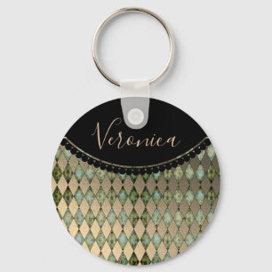 Llavero Cadena de claves personalizada Glam Turquoise Harl