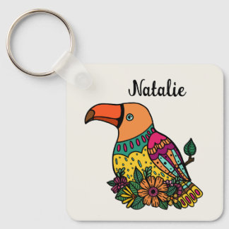 Llavero Cadena de claves personalizada para aves tropicale