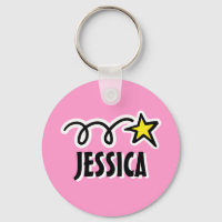 Cadena de claves personalizada para chica | Rosa c
