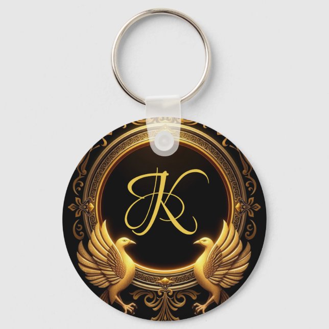 Llavero Cadena de claves personalizada para dos aves (Anverso)