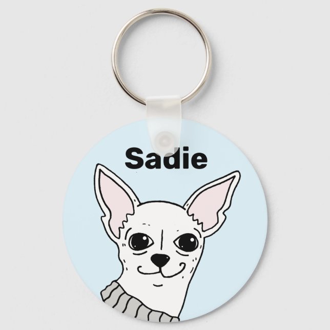 Llavero Cadena de claves personalizada Smug Chihuahua Dood (Anverso)