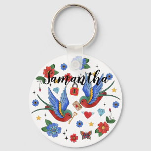 Llavero Cadena de claves personalizada Tradicional Tatuaje