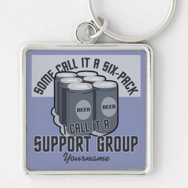 Llavero Cadena de claves personalizado Beer Six Pack (Frente)