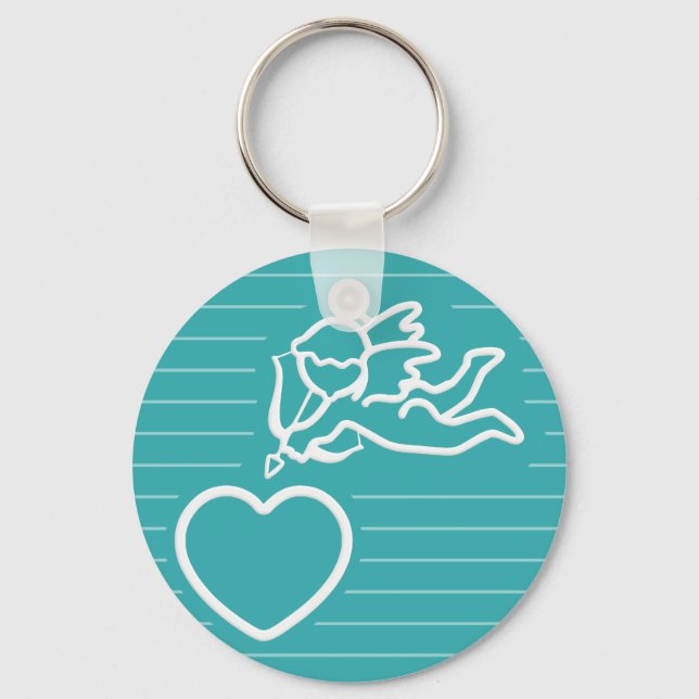 Llavero Cadena de claves personalizado Cupid Strikes (Anverso)