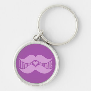 Llavero Cadena de claves personalizado de Mustaches Rosado