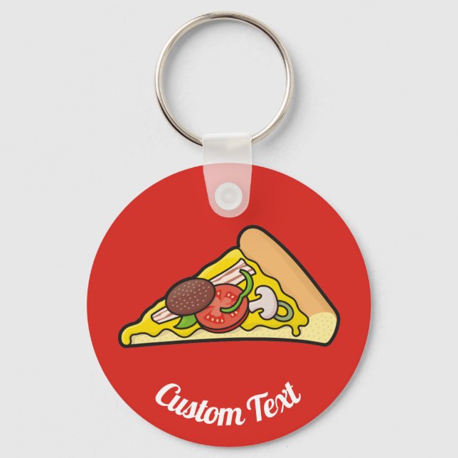 Llavero Cadena de claves Pizza Slice (Anverso)