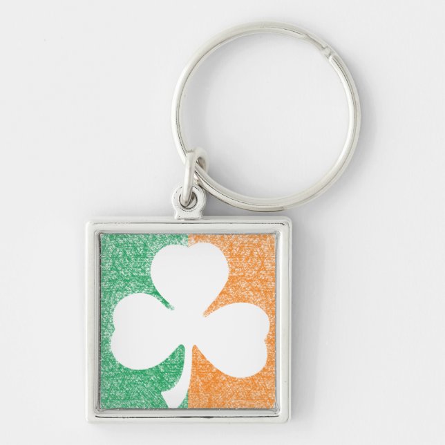 Llavero Cadena de claves premium de personalizado Shamrock (Frente)